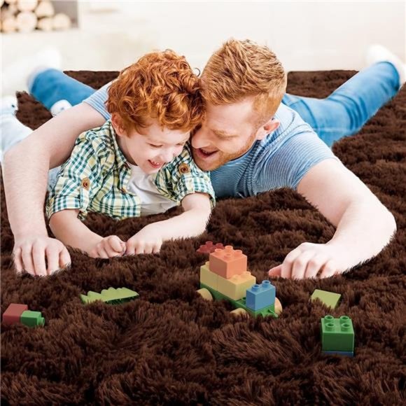 Fluffy Area Rugs, Super Soft Shaggy Rug Fuzzy Long Fur Carpets for Bedroom Decor - Picture 5 of 7